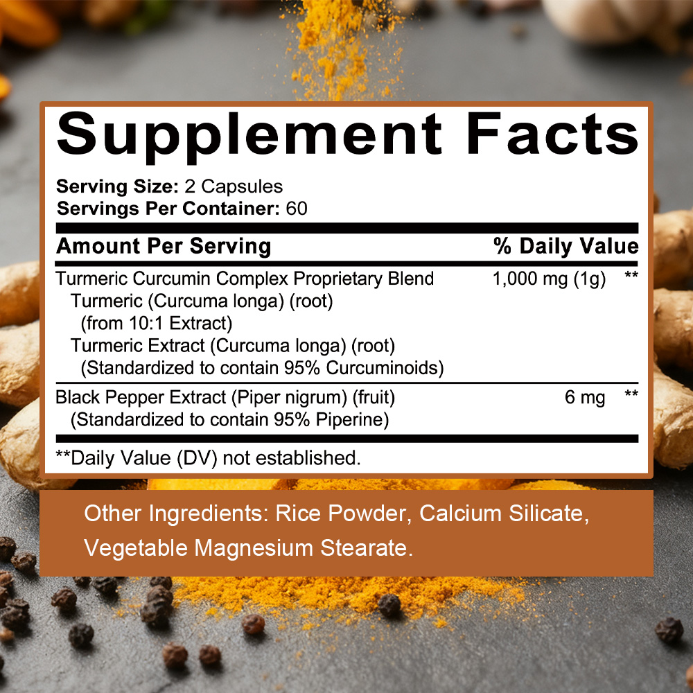 강황 커큐민 복합체 1000mg, 블랙 페퍼 추출물로  - Turmeric Curcumin Capsule 리뷰 및 가격