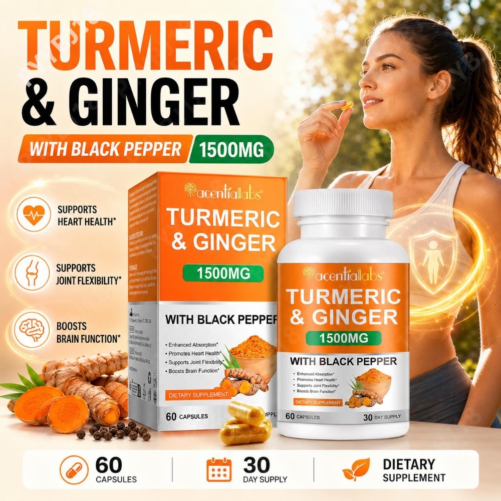 강황과 생강 캡슐, 블랙 페퍼 함유, 유기농 강황 커큐 - Turmeric Curcumin Capsule 리뷰 및 가격